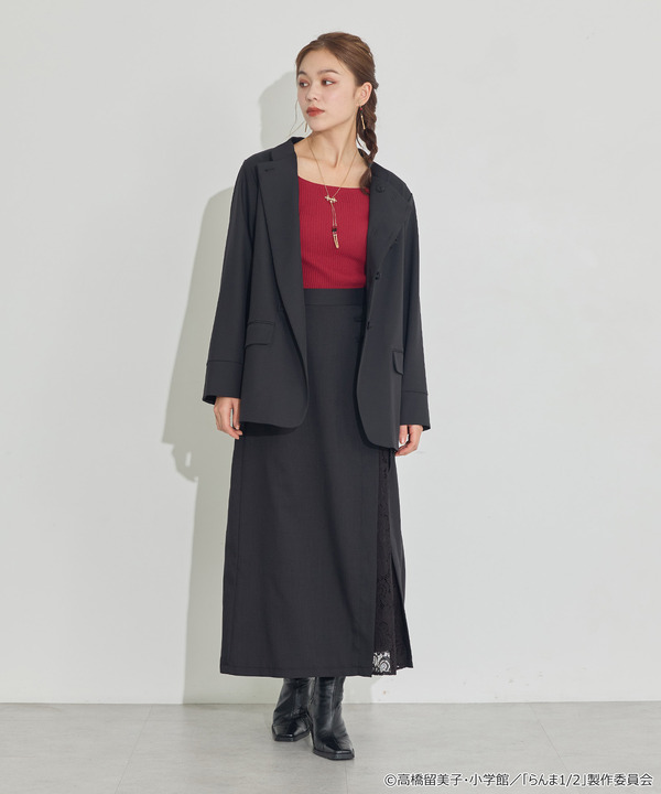 TVアニメ『らんま1/2』× earth music＆ecology Japan Label「チャイナスカート」ブラック　着用イメージ（C）高橋留美子・小学館/「らんま1/2」製作委員会