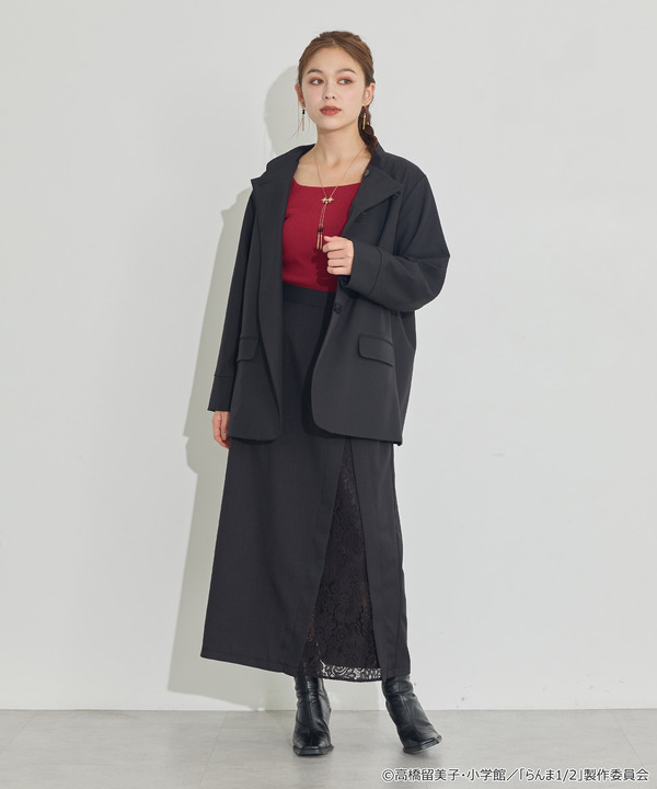 TVアニメ『らんま1/2』× earth music＆ecology Japan Label「チャイナスカート」ブラック　着用イメージ（C）高橋留美子・小学館/「らんま1/2」製作委員会