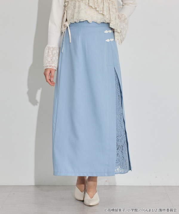 TVアニメ『らんま1/2』× earth music＆ecology Japan Label「チャイナスカート」ライトブルー　着用イメージ（C）高橋留美子・小学館/「らんま1/2」製作委員会