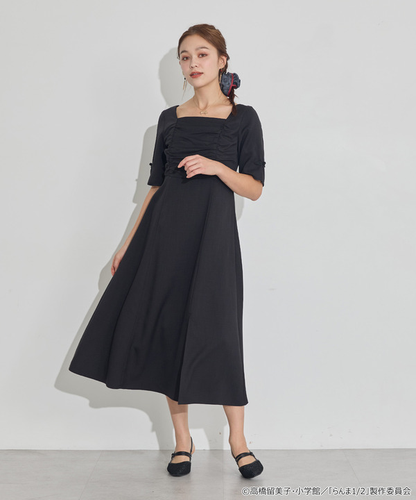 TVアニメ『らんま1/2』× earth music＆ecology Japan Label「チャイナワンピース」ブラック　着用イメージ（C）高橋留美子・小学館/「らんま1/2」製作委員会