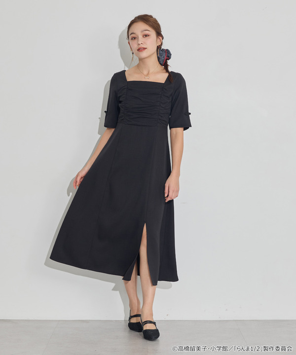 TVアニメ『らんま1/2』× earth music＆ecology Japan Label「チャイナワンピース」ブラック　着用イメージ（C）高橋留美子・小学館/「らんま1/2」製作委員会