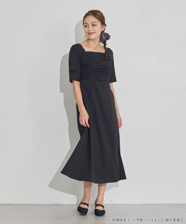 TVアニメ『らんま1/2』× earth music＆ecology Japan Label「チャイナワンピース」ブラック　着用イメージ（C）高橋留美子・小学館/「らんま1/2」製作委員会