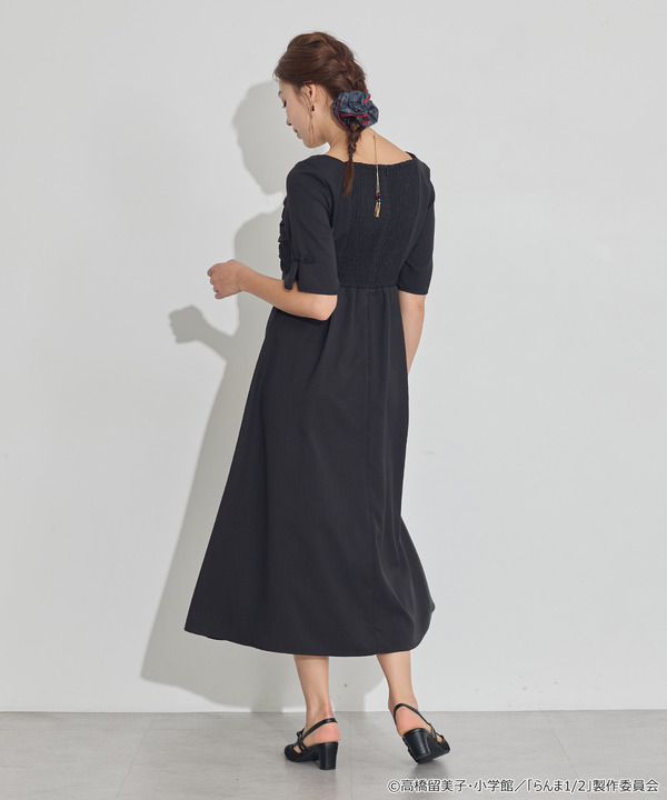 TVアニメ『らんま1/2』× earth music＆ecology Japan Label「チャイナワンピース」ブラック　着用イメージ（C）高橋留美子・小学館/「らんま1/2」製作委員会