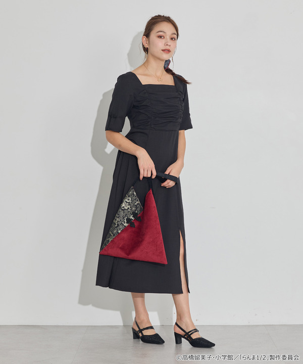 TVアニメ『らんま1/2』× earth music＆ecology Japan Label「チャイナワンピース」ブラック　着用イメージ（C）高橋留美子・小学館/「らんま1/2」製作委員会