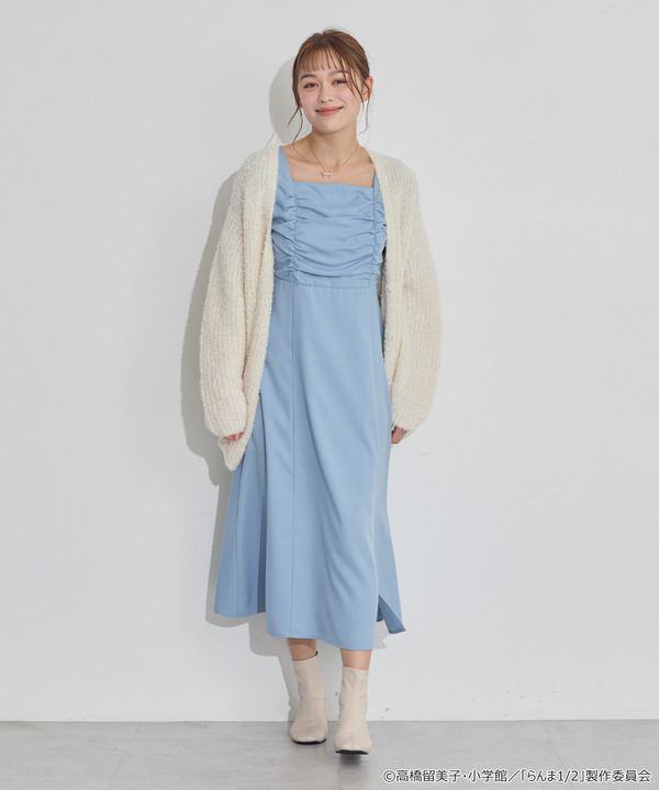 TVアニメ『らんま1/2』× earth music＆ecology Japan Label「チャイナワンピース」ライトブルー　着用イメージ（C）高橋留美子・小学館/「らんま1/2」製作委員会