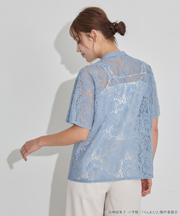 TVアニメ『らんま1/2』× earth music＆ecology Japan Label「チャイナレースシャツ」ライトブルー　着用イメージ（C）高橋留美子・小学館/「らんま1/2」製作委員会