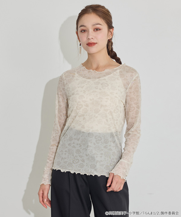 TVアニメ『らんま1/2』× earth music＆ecology Japan Label「シアートップス」アイボリー　着用イメージ（C）高橋留美子・小学館/「らんま1/2」製作委員会