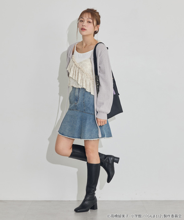 TVアニメ『らんま1/2』× earth music＆ecology Japan Label「シアービスチェ」アイボリー　着用イメージ（C）高橋留美子・小学館/「らんま1/2」製作委員会