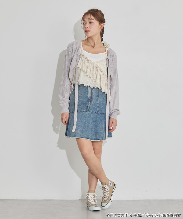 TVアニメ『らんま1/2』× earth music＆ecology Japan Label「シアービスチェ」アイボリー　着用イメージ（C）高橋留美子・小学館/「らんま1/2」製作委員会