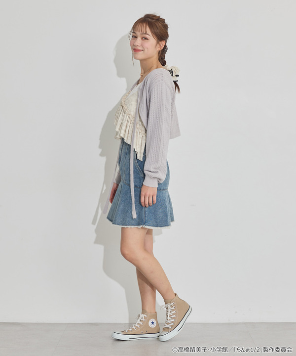 TVアニメ『らんま1/2』× earth music＆ecology Japan Label「シアービスチェ」アイボリー　着用イメージ（C）高橋留美子・小学館/「らんま1/2」製作委員会