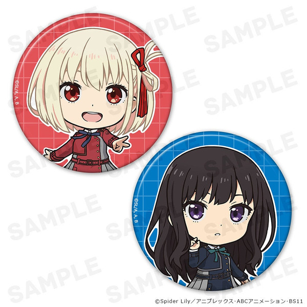 TVアニメ『リコリス・リコイル』缶バッジ2個セット 千束＆たきな vol.1（C）Spider Lily／アニプレックス・ABCアニメーション・BS11