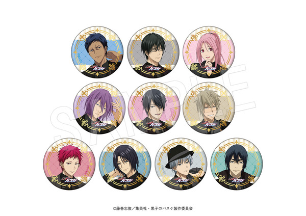 TVアニメ『黒子のバスケ』トレーディング箔押し風マット缶バッジ　JF2026黒スーツver.（TypeB）（C）藤巻忠俊／集英社・黒子のバスケ製作委員会