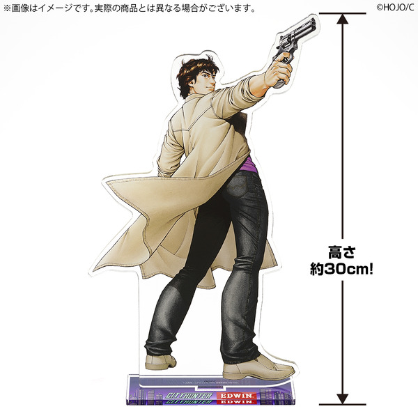 「シティーハンター×EDWIN SAEBA商事別注 503 スリムテーパード ブラックパンツ」購入特典ビッグアクリルスタンド