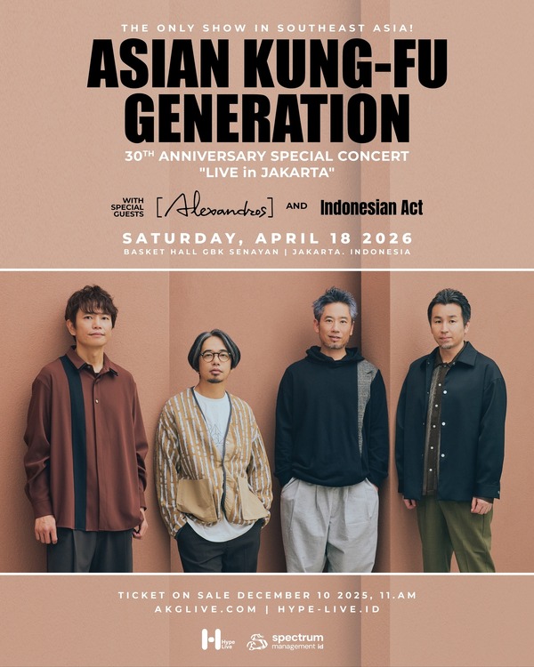 ASIAN KUNG-FU GENERATION 結成30周年記念情報更新！ 横浜公演映像公開！ジャカルタのゲストは[Alexandros]に！