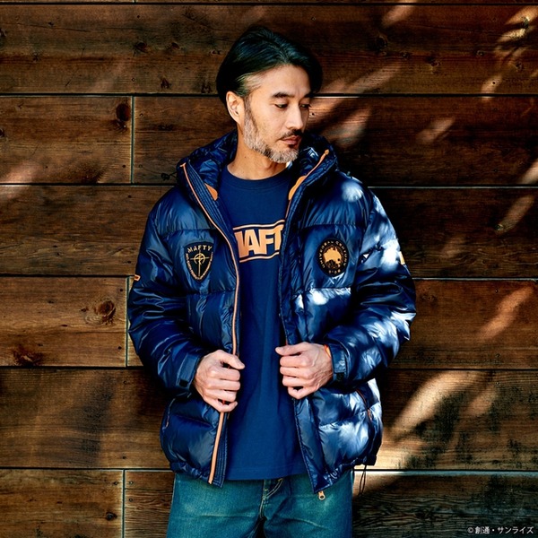 STRICT-G nishikawa『機動戦士ガンダム 閃光のハサウェイ キルケーの魔女』アップサイクルダウンジャケット マフティー　着用イメージ