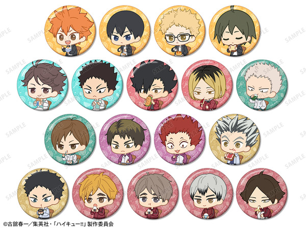 TVアニメ『ハイキュー!!』トレーディング ちびキャラ モーニングver. グリッター缶バッジ（C）古舘春一／集英社・「ハイキュー!!」製作委員会