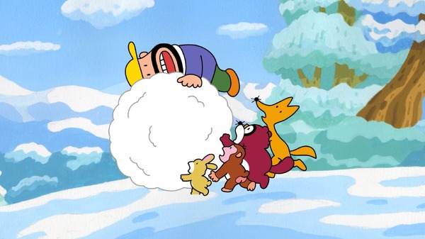 「明治プロビオヨーグルト R-1」第2弾 CM「雪だるま」篇カット