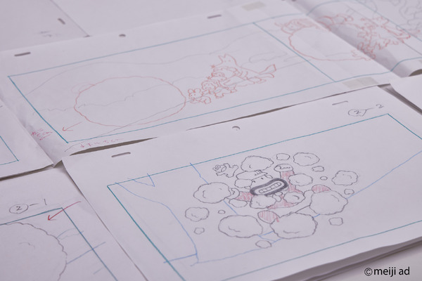 「明治プロビオヨーグルト R-1」第2弾 CM「雪だるま」篇原画