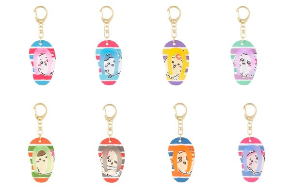 トレーディングビーチサンダルキーホルダー（全8種）　単品各660円／BOX5,280円