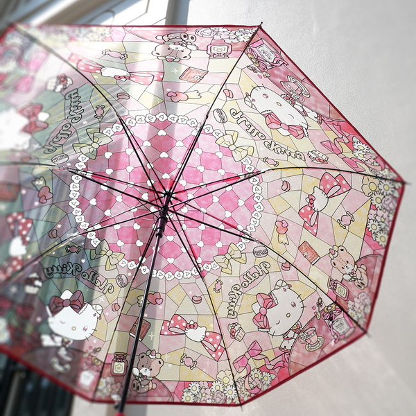 「サンリオキャラクターズ　ステンドグラスアンブレラ」ハローキティ