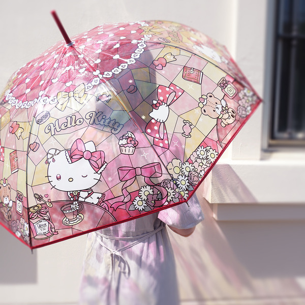 「サンリオキャラクターズ　ステンドグラスアンブレラ」ハローキティ