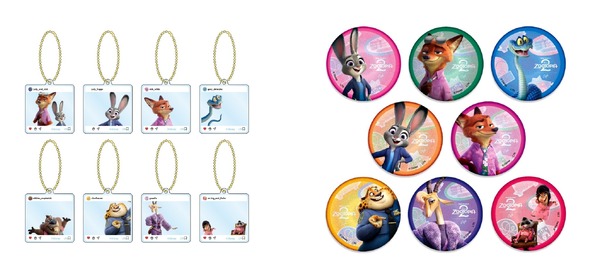 アクリルキーホルダー（ランダム8種）、ビッグホロ缶バッジ（ランダム8種）