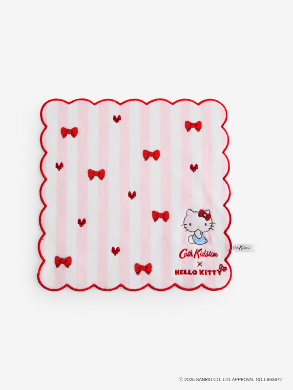 ハローキティ×Cath Kidston「タオルハンカチ Stripe」
