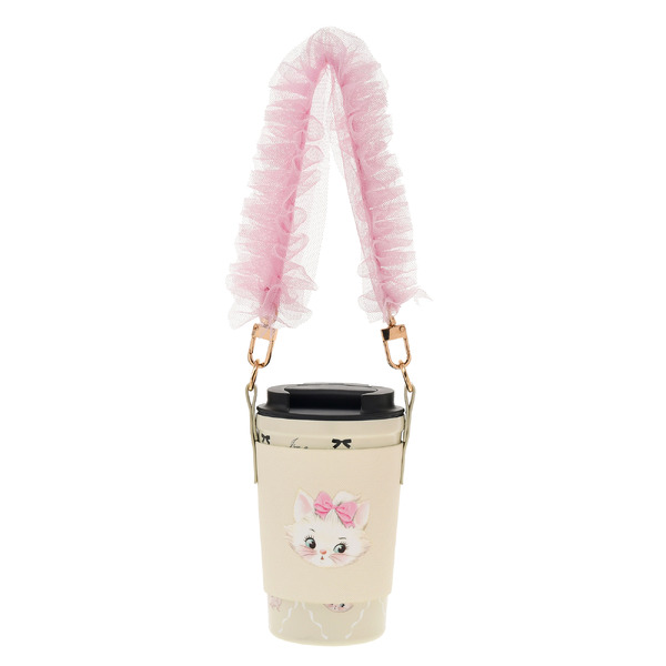 ディズニーのアニメ映画『おしゃれキャット』公開55周年記念「マリー おしゃれキャット タンブラー ステンレス ホルダー付き ARISTOCATS 55TH」