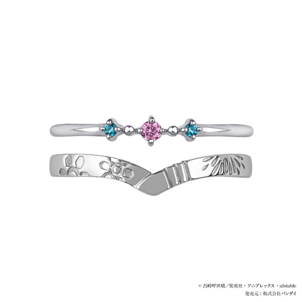 アニメ『鬼滅の刃』ジュエリー第6弾「狛治・恋雪　セットリング」セット使用イメージ