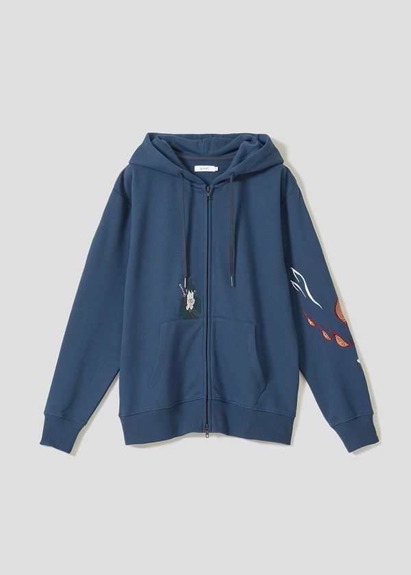 アニメ『チェンソーマン』×グラニフ「早川アキ｜裏毛ジップパーカー」