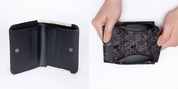 『ドラえもん』甲州印伝のミニウォレット　使用イメージ