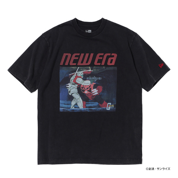 ニューエラ「半袖 ウォッシュドコットン Tシャツ 機動戦士ガンダム ブラック」Front