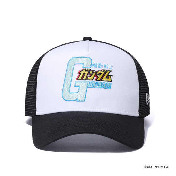 ニューエラ「9FORTY A-Frame トラッカー 機動戦士ガンダム タイトル ホワイト/ブラック」