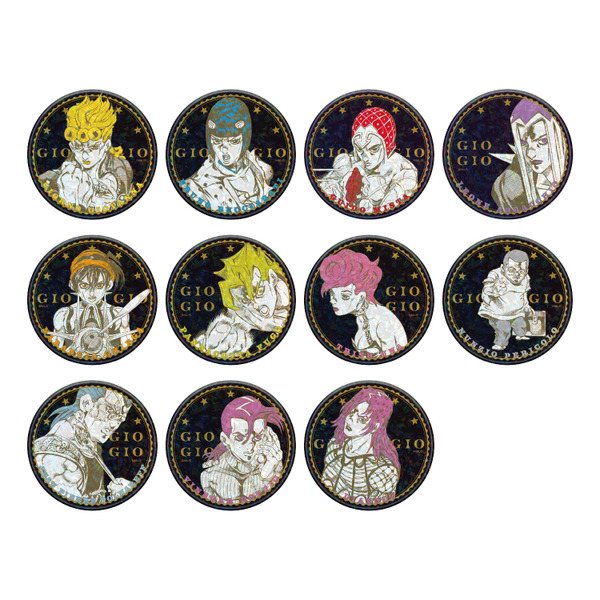 「THE★JOJO WORLD」原作『ジョジョの奇妙な冒険』75mmホログラム缶バッジコレクション PARTE 5 Vol.1（ランダム11種）