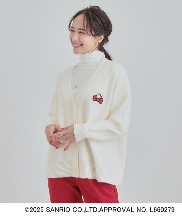 Vネックカーディガン