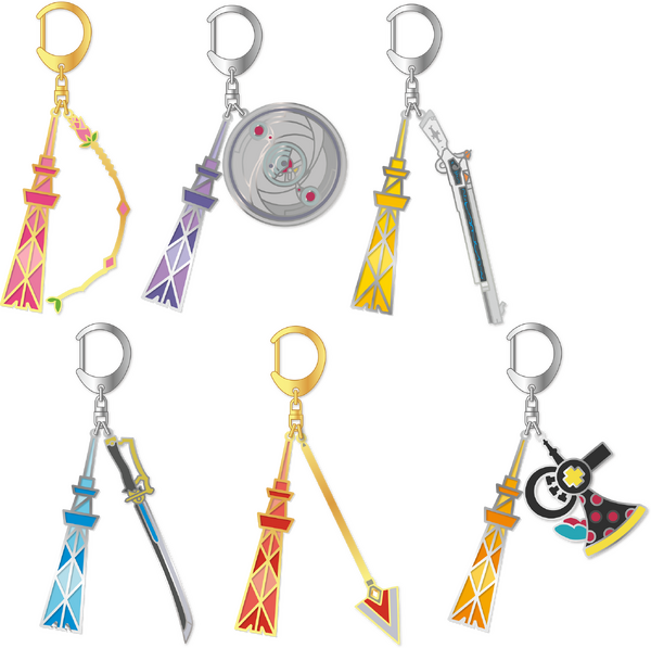 「東京スカイツリー×魔法少女まどか☆マギカ　月夜のワルツ」ステンドグラス風キーホルダー（全6種）