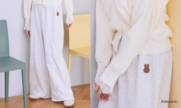 miffy/earth 刺繍スウェットパンツ