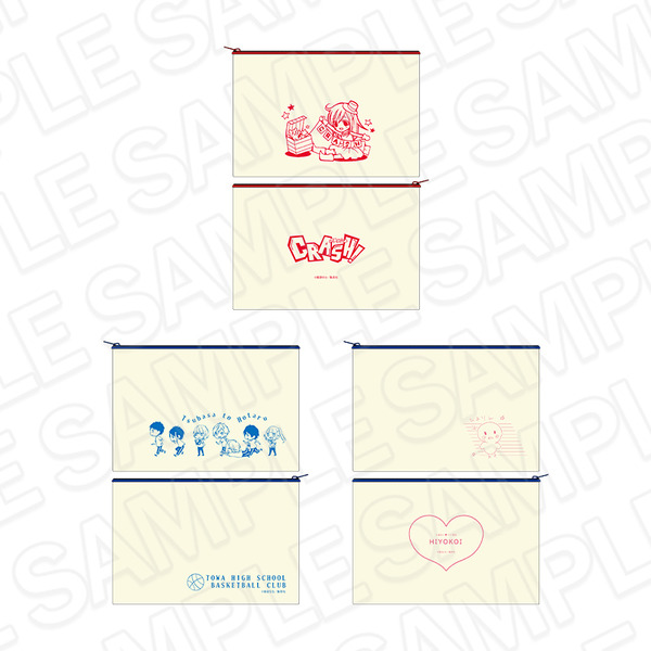 「りぼん70周年記念CAFE」キャンバスフラットポーチ（全3種）