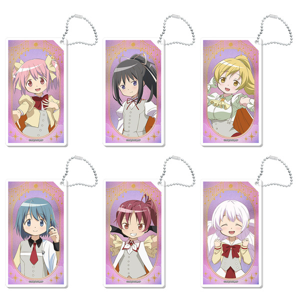 「魔法少女まどか☆マギカ in CHARA POP STORE」キラキラアクリルキーホルダー（全6種）
