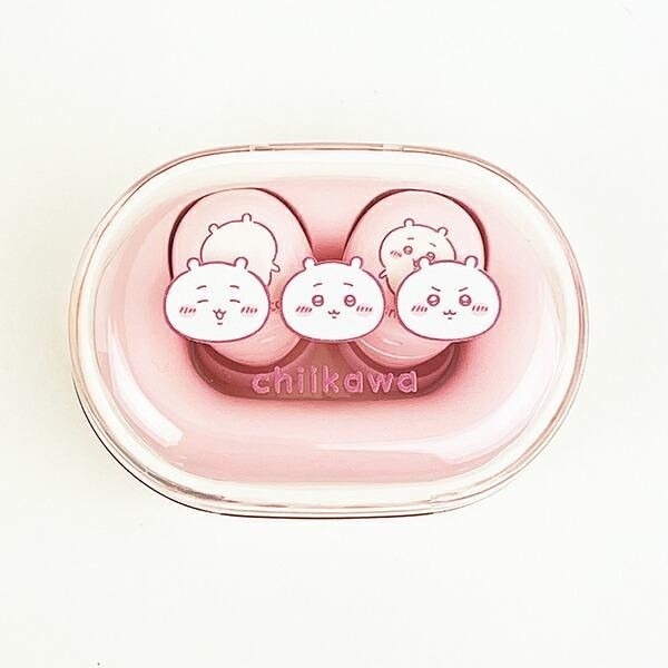 ケースもイヤホンもシンプルな絵柄のワイヤレスイヤホン