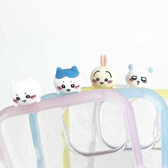 イラストと人形のシンプルなスマホケース