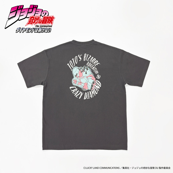アニメ『ジョジョの奇妙な冒険 ダイヤモンドは砕けない』　「クレイジー・ダイヤモンド」プリントＴシャツ