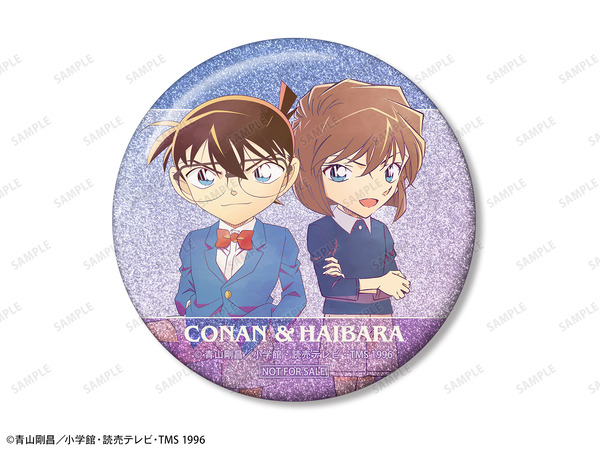 TVアニメ『名探偵コナン』グリッター缶バッジ1BOX購入特典「江戸川コナン＆灰原哀 Ani-Art 第10弾 75mmグリッター缶バッジ AMNIBUS＆アニメイト限定特典」