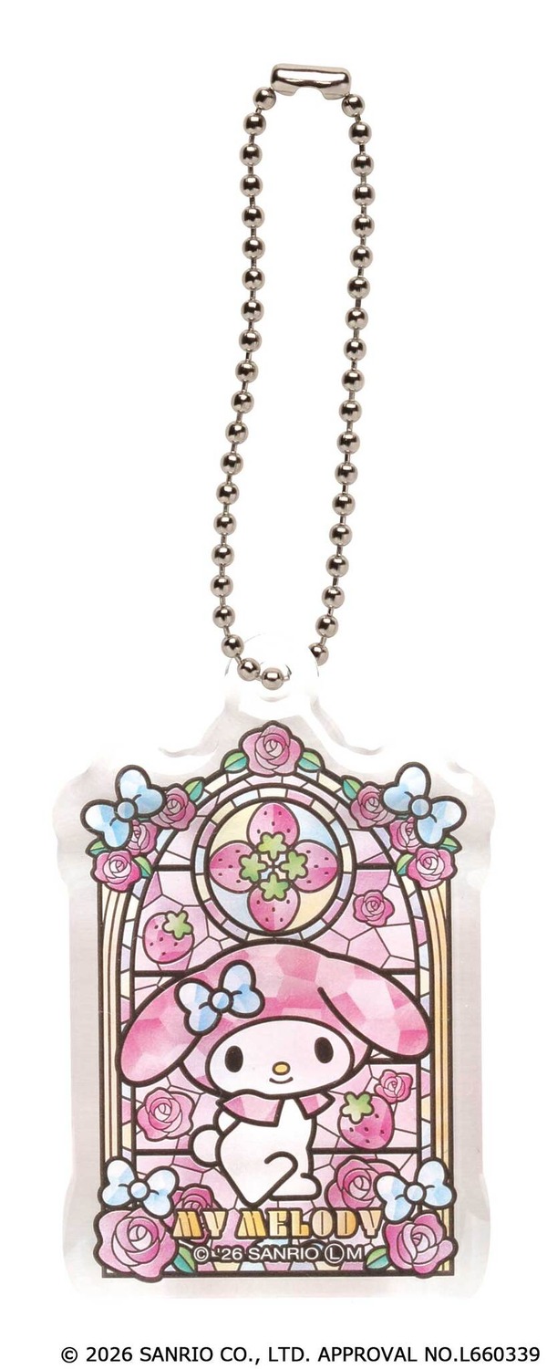 サンリオキャラクターズ　ステンドグラス風アクリルキーチェーン