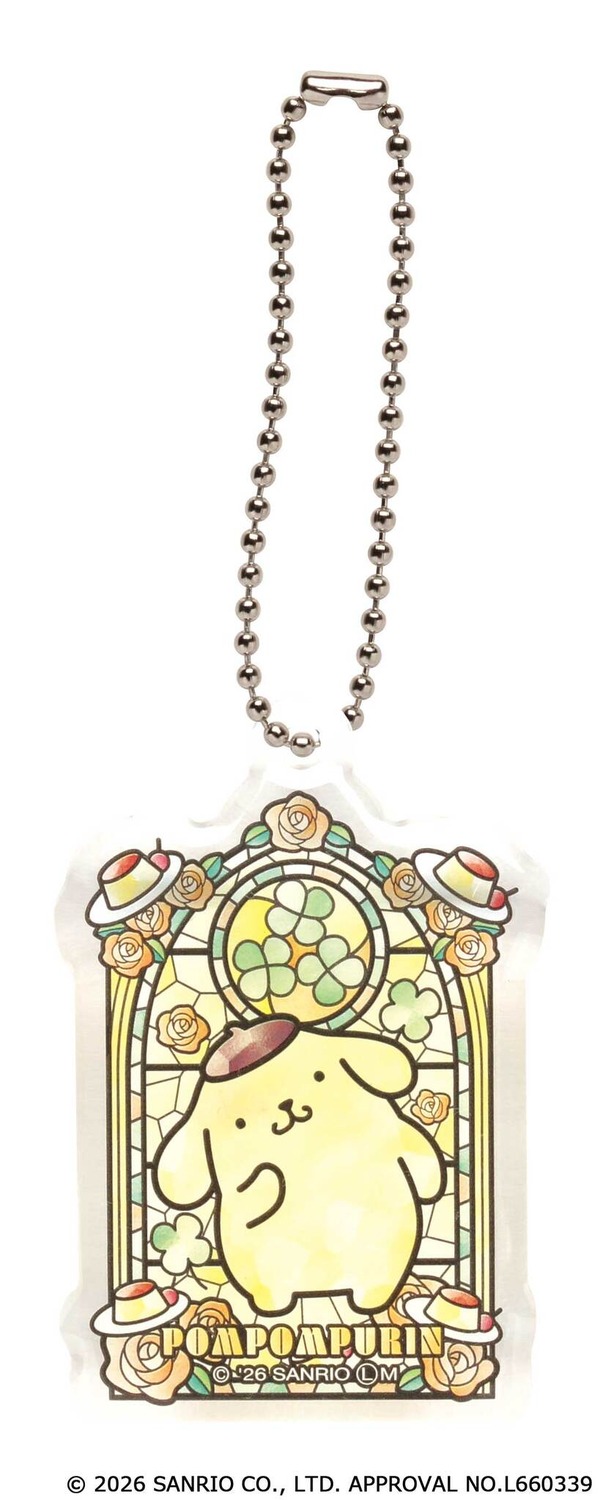 サンリオキャラクターズ　ステンドグラス風アクリルキーチェーン