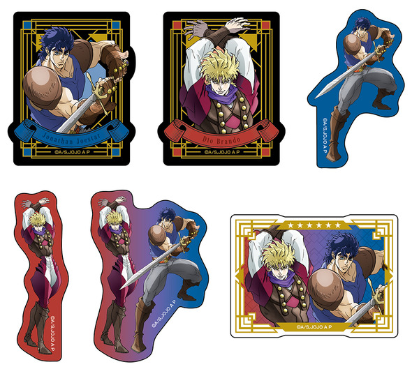 描き下ろしクリアステッカーコレクション「ファントムブラッド」・「戦闘潮流」