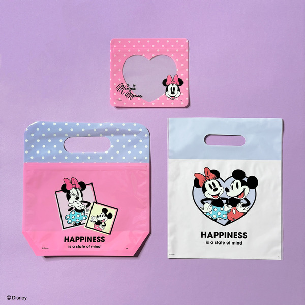 ジッパーバッグ　4P　　　　　　　　　　　　　　　　　　　ハンドルジッパーバッグ　2P　　　　　　　　　　　　　　　ハンドルバッグ　5P　各110円（税込）