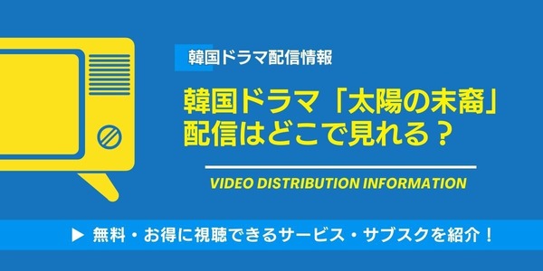 韓国ドラマ「太陽の末裔」配信情報