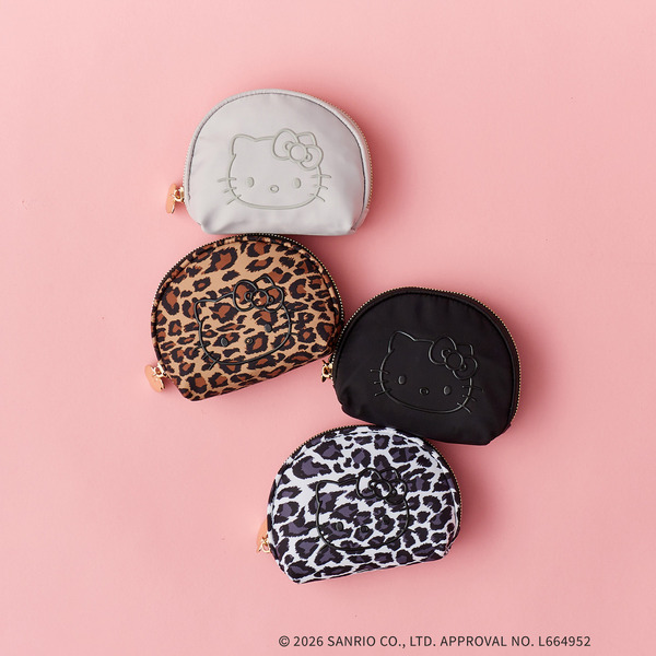 HELLO KITTY × OPAQUE.CLIP「立体フェイスプリントシェルポーチ」（全4色）