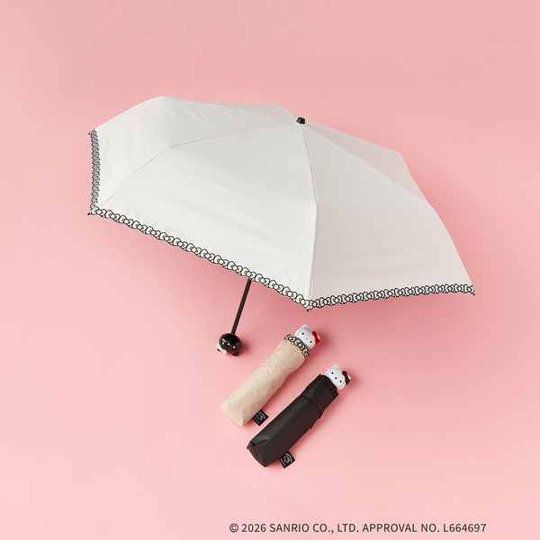 HELLO KITTY × OPAQUE.CLIP「晴雨兼用折りたたみ傘」（全3色）